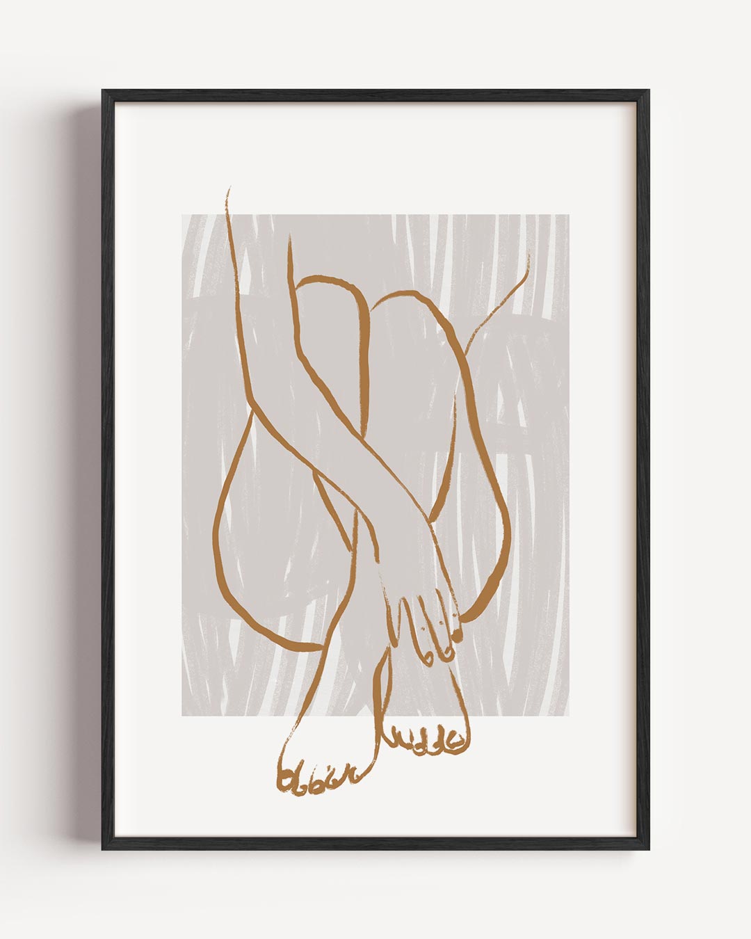 Elegante Figuratieve Illustratie – lijntekening portret poster als wanddecoratie