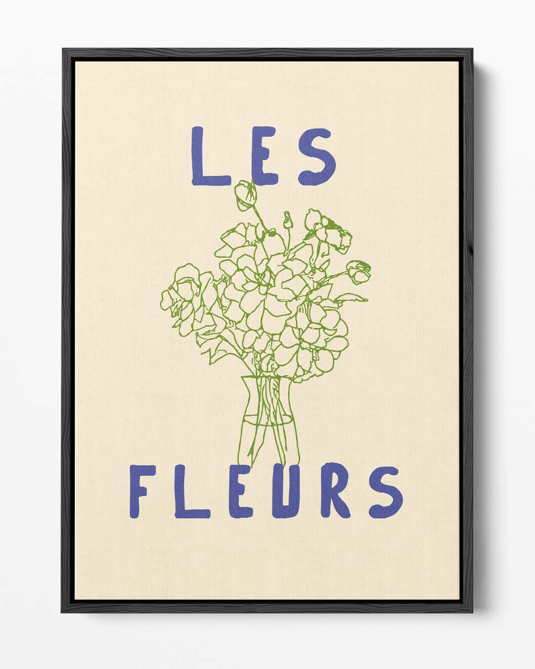 Les Fleurs Minimalistisch – portret kunstwerk als wanddecoratie