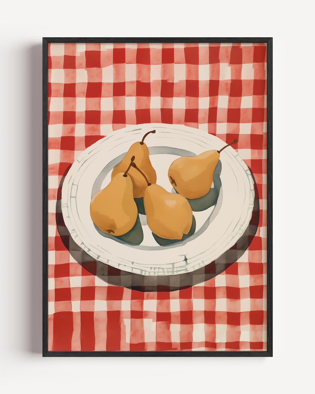 Vintage Stijl Perenschaal – keuken portret poster als wanddecoratie