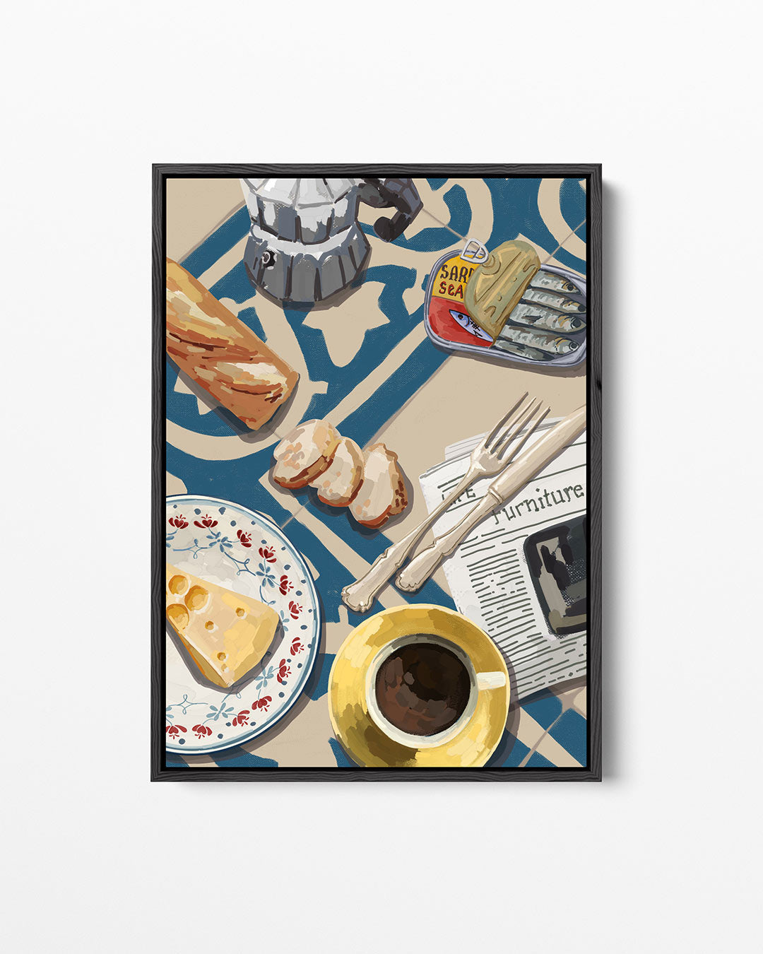 Ontbijt compositie – staand wanddecoratie kunstwerk