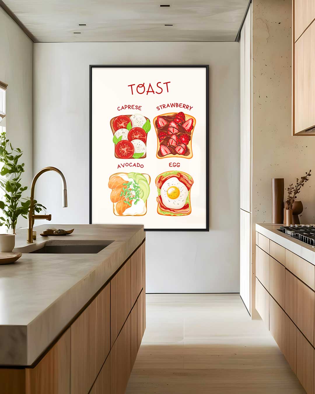 Toast Inspiratie Kunstwerk – staand kunstwerk voor modern interieur
