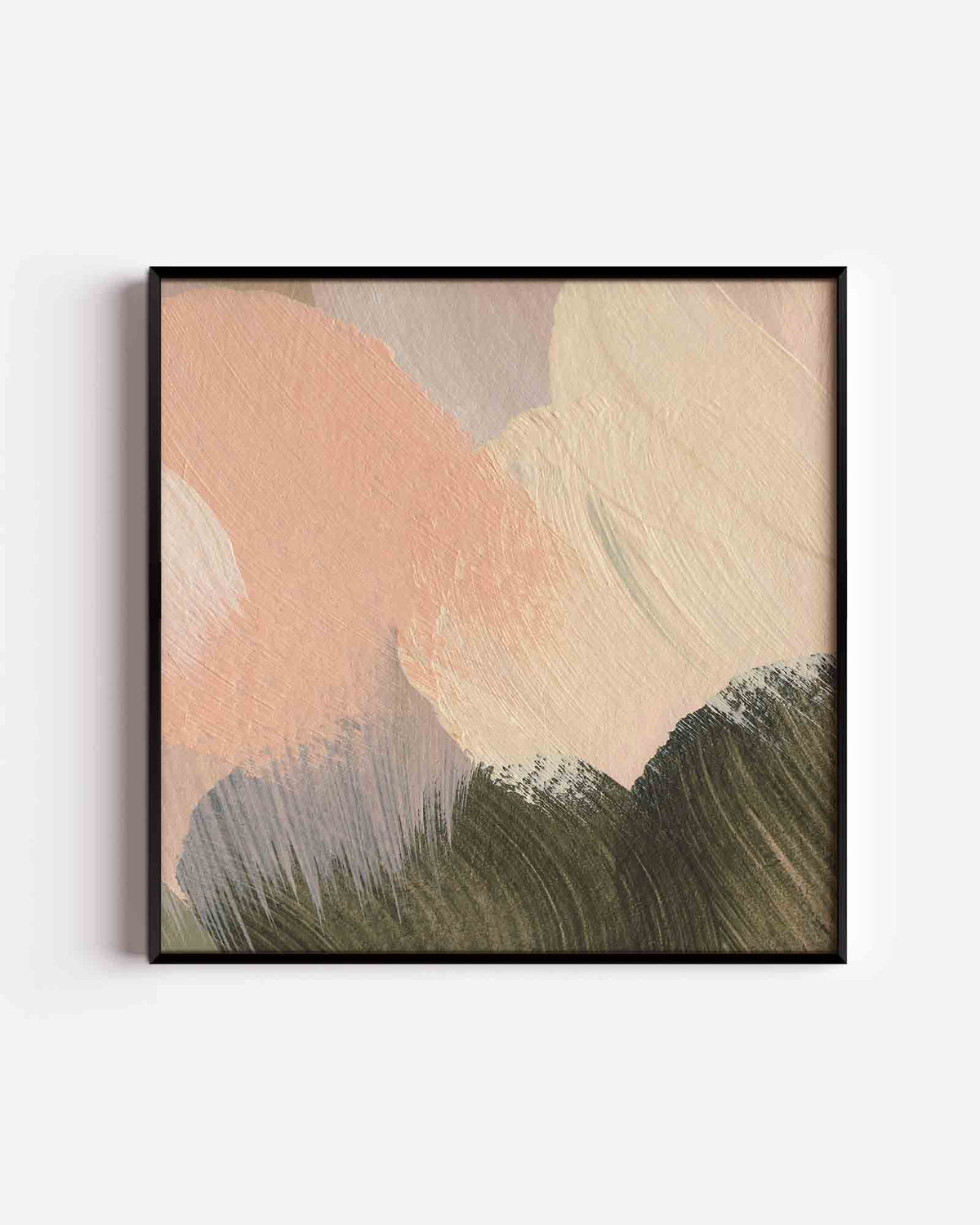 Abstracte penseelstreken – schilderkunst vierkante poster als wanddecoratie