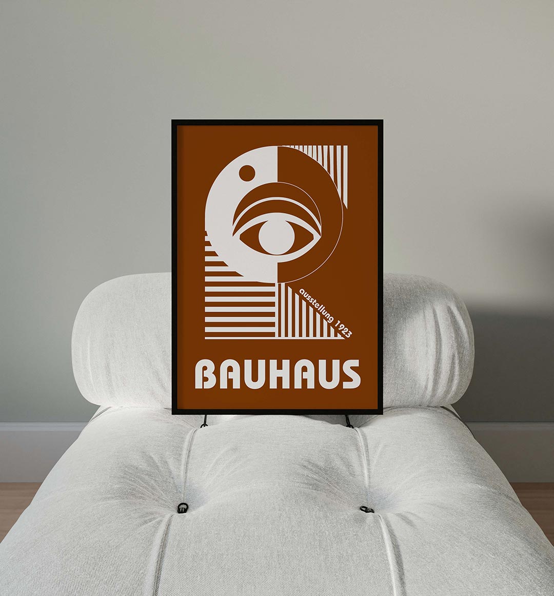 Oog en lijnen – moderne Bauhaus wandkunst als poster