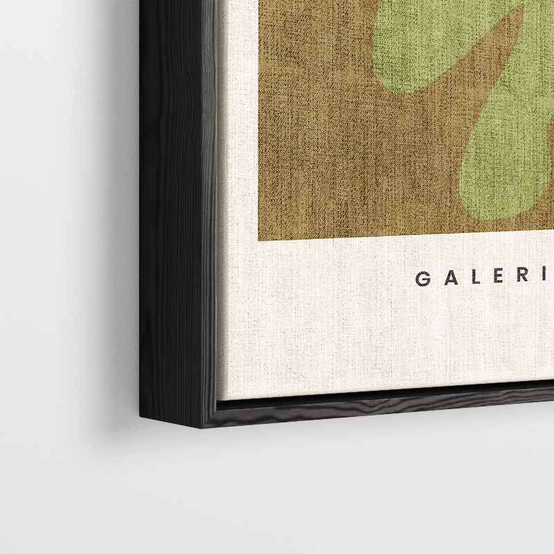 Organische Vormen in Groen – dibond wanddecoratie in staand formaat