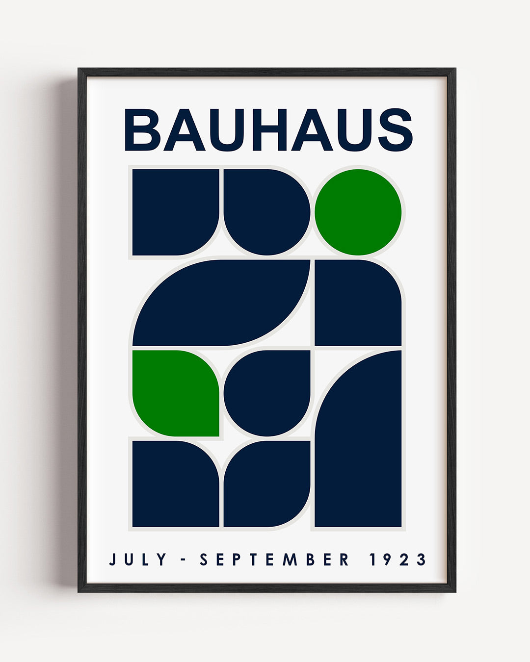 Vormen en vlakken – staande Bauhaus poster als wanddecoratie