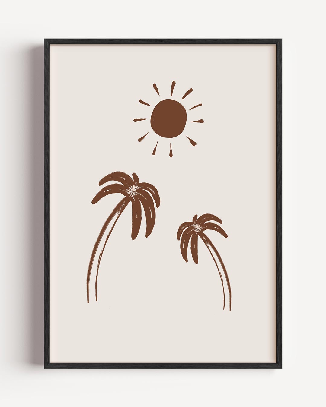 Zonnige Palmen Wandkunst – zomer portret poster als wanddecoratie