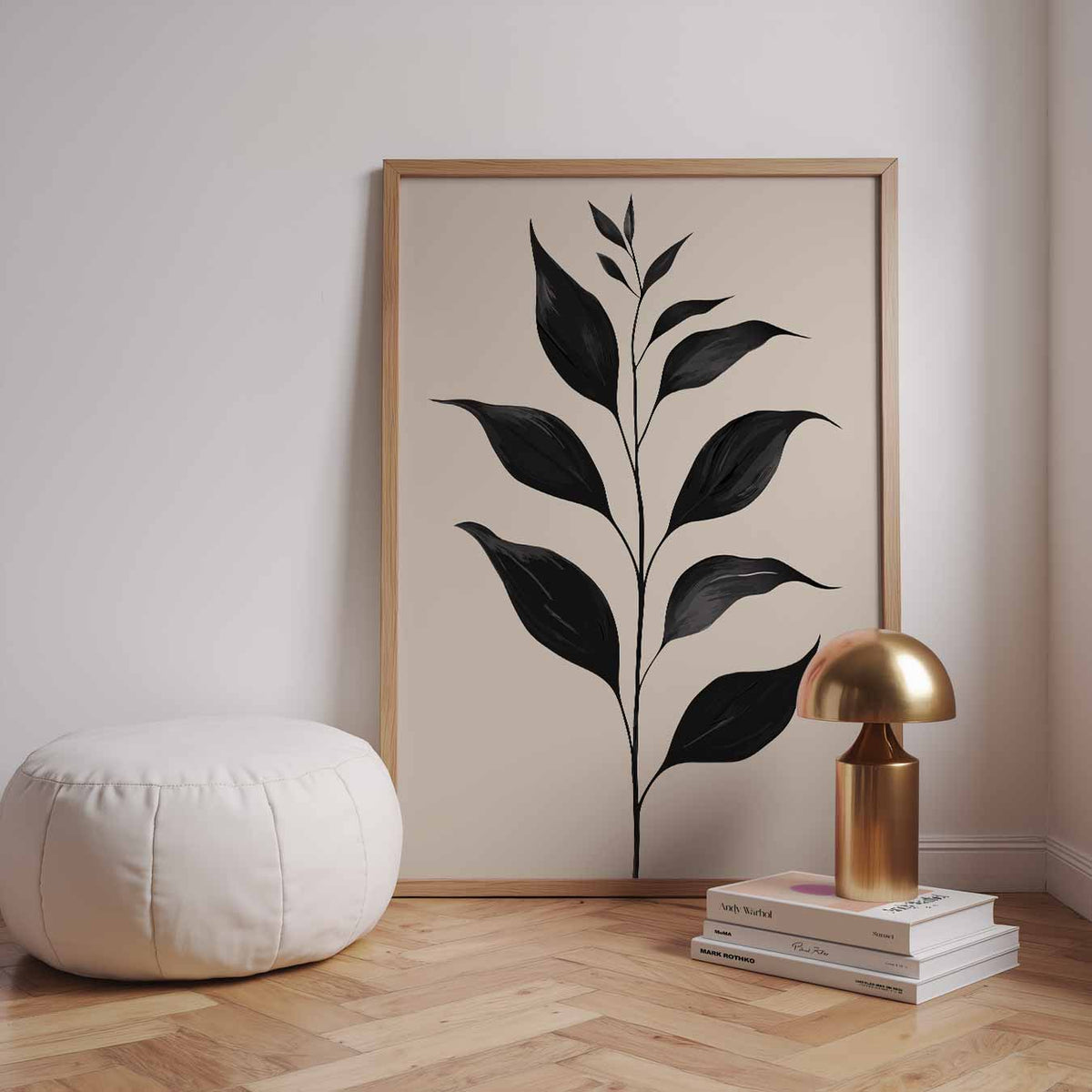 Minimalistische Botanische – staande kleurrijke abstracte wanddecoratie van WallArtistic