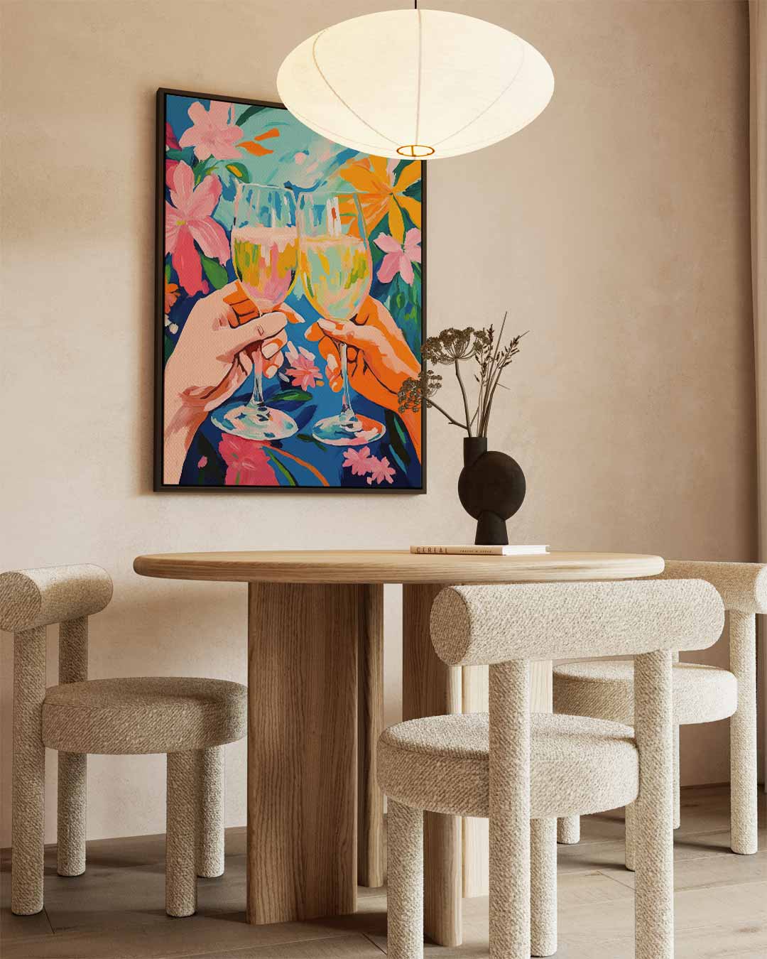 Vrolijk Bloemenfeest – canvas wanddecoratie in portret formaat