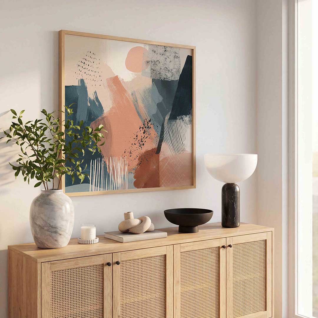 Abstracte vormen – abstracte wandkunst als vierkante poster