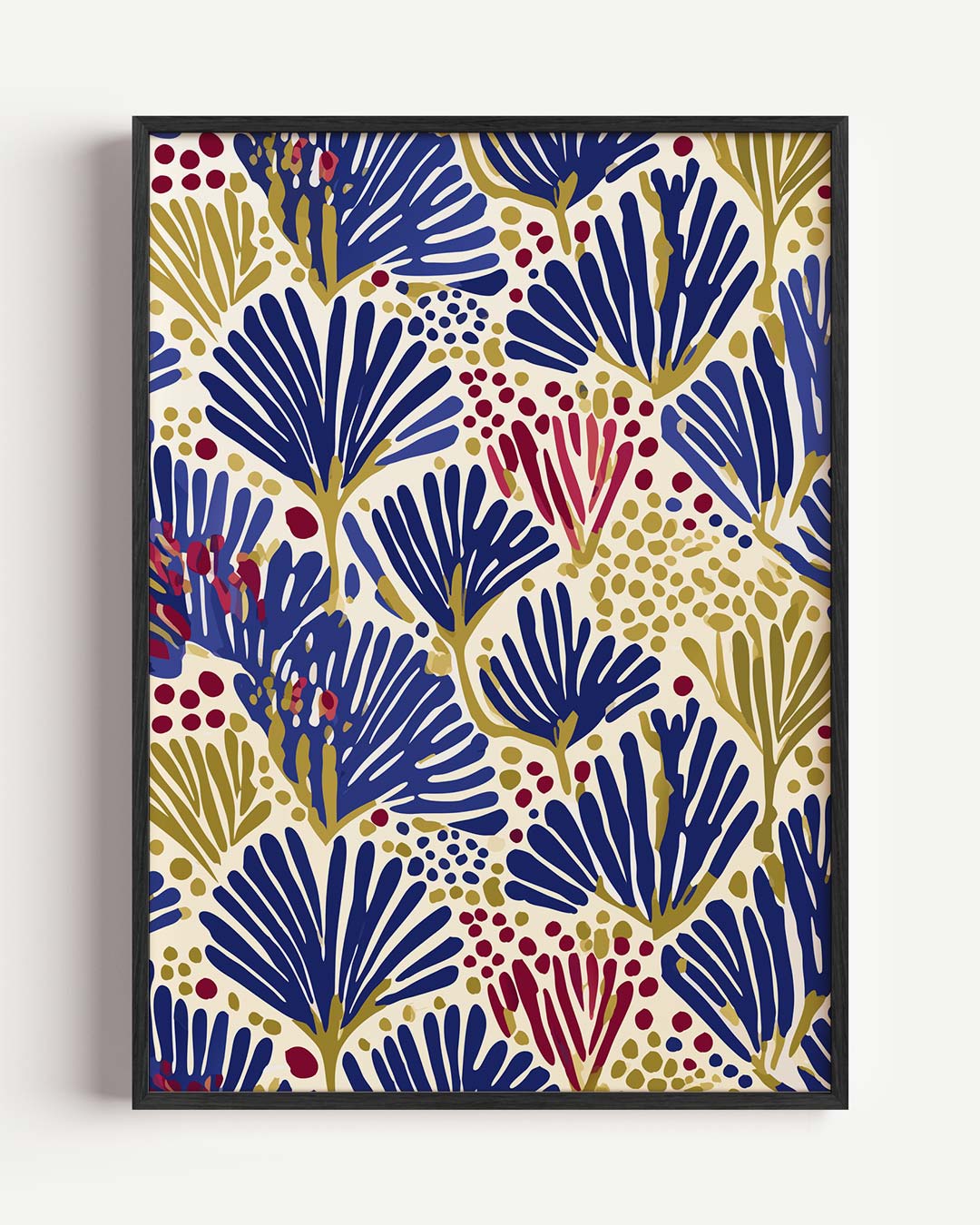 Botanische Bladeren Wanddecoratie – kleurrijke abstracte portret poster als wanddecoratie