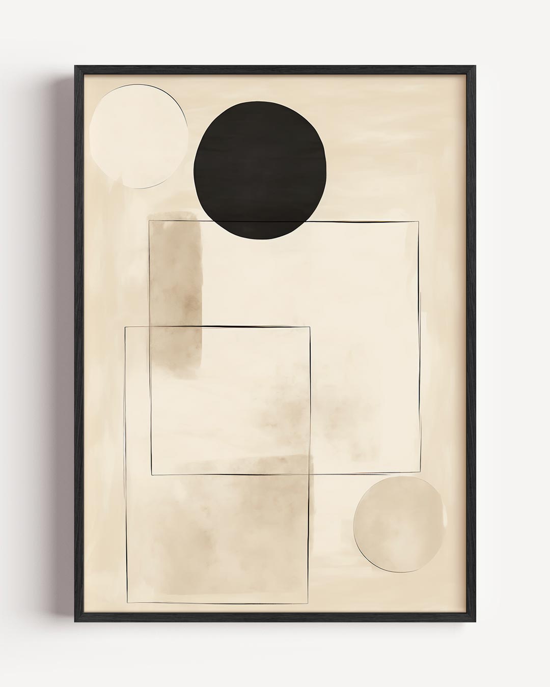 Minimalistische Geometrische Kunstposter – abstracte portret poster als wanddecoratie
