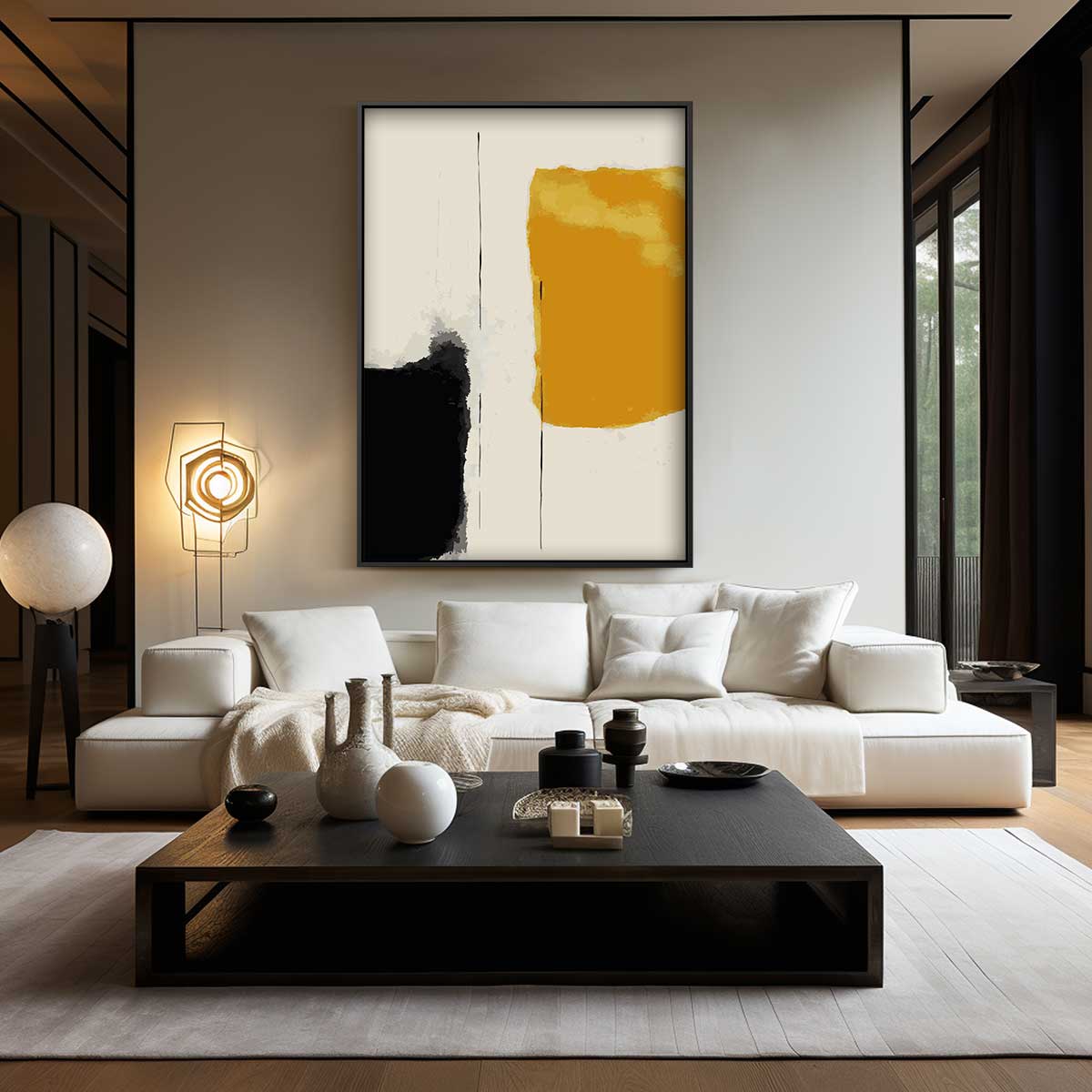 Abstracte Harmonie van Vormen – modern portret kunstwerk van WallArtistic