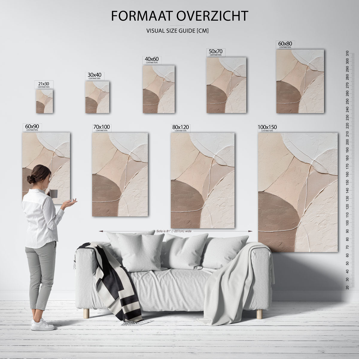 Abstracte vormen – staande muurposter met abstracte vormen