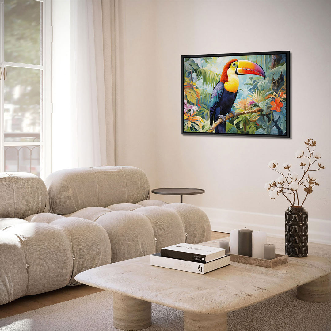 Vrolijke toekan – Jungle kunstwerk – alternatieve weergave van het kunstwerk