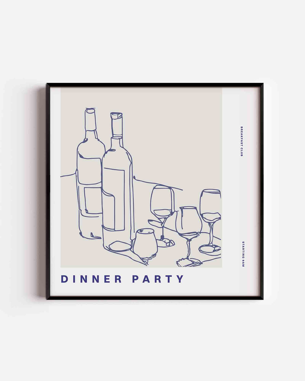 Dinner party – keuken vierkante poster als wanddecoratie