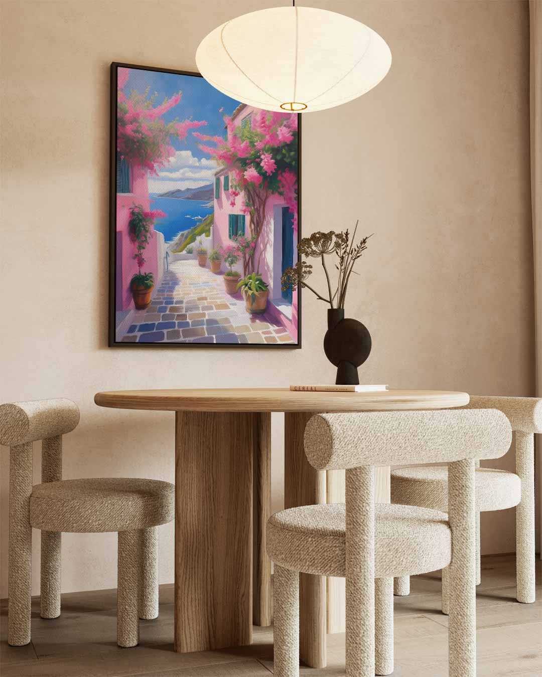 Mediterraans Paradijs – dibond wanddecoratie in staand formaat