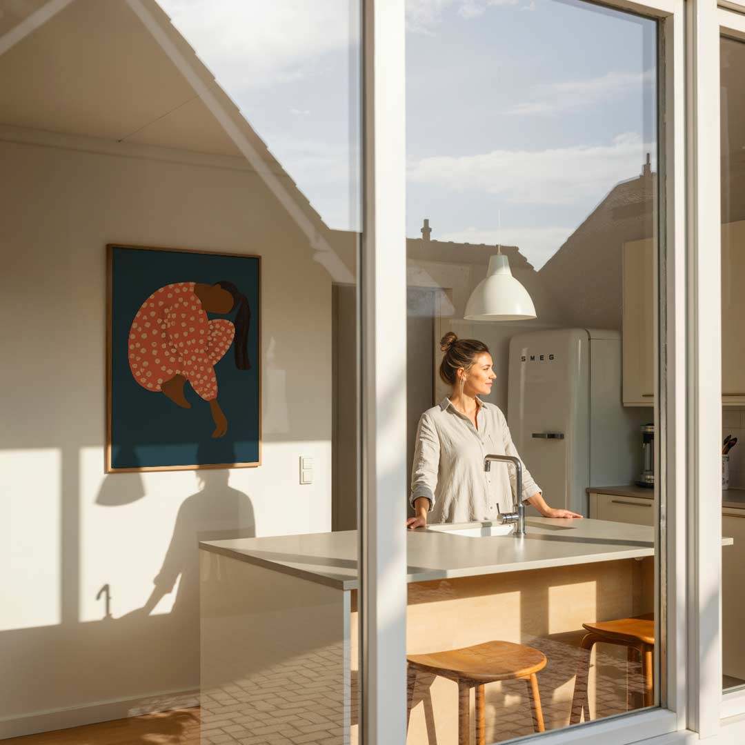 Stijlvolle Vrouwelijke Kunstposter – eigentijdse wandkunst als portret poster