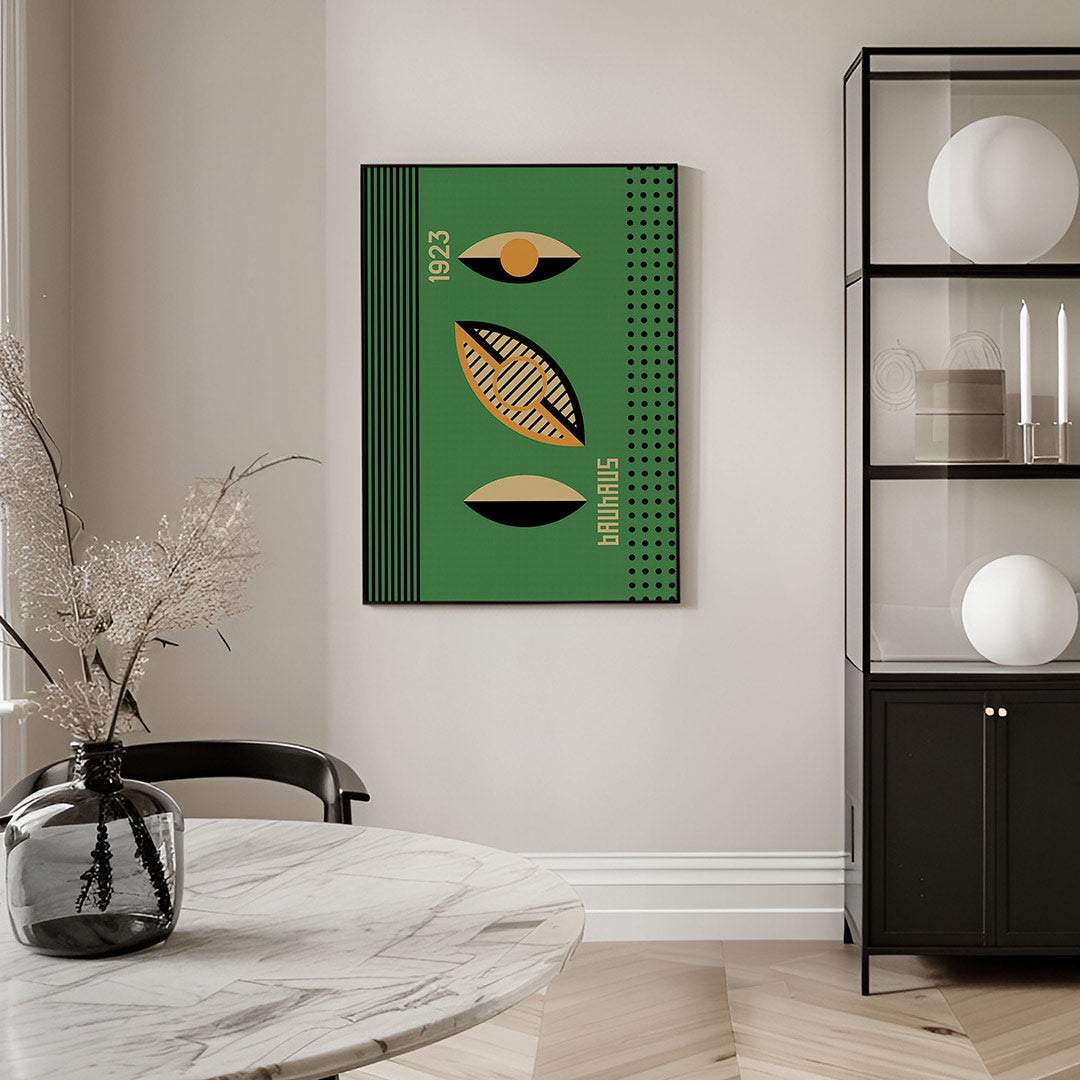 Vormen en lijnen – geometrische Bauhaus poster in staand formaat