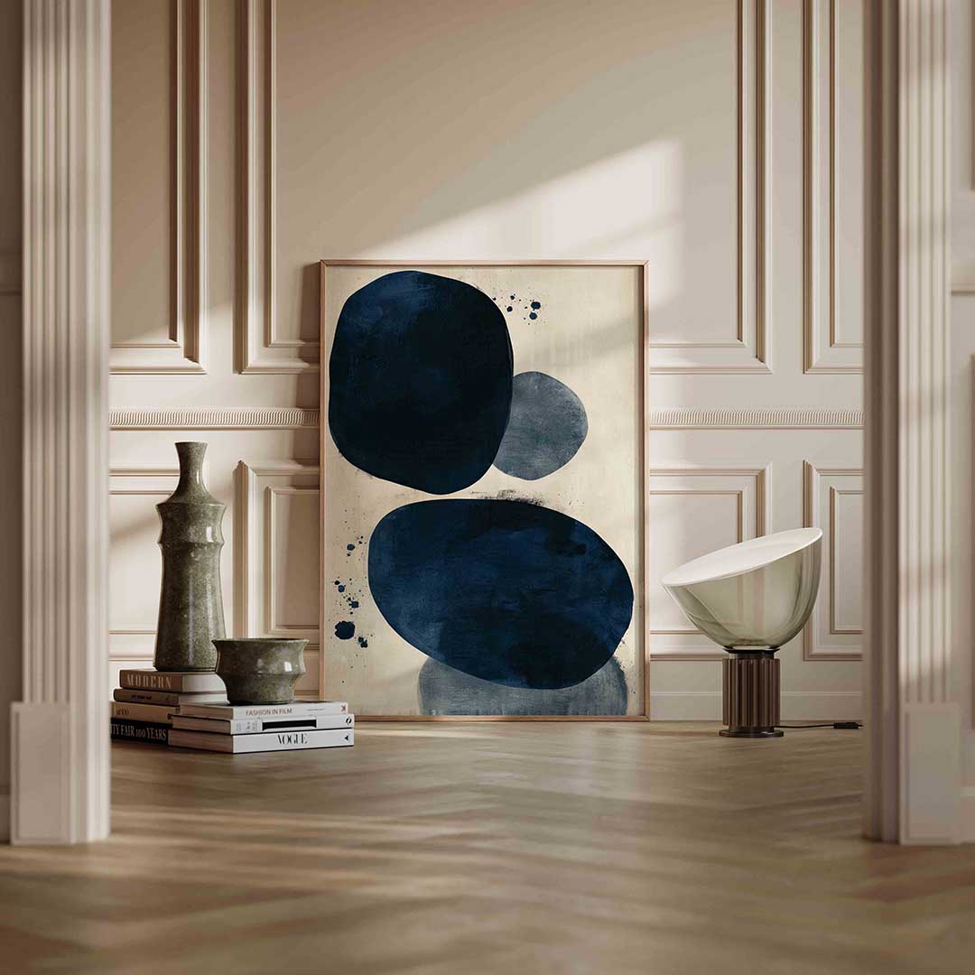 Abstracte vormen – staande abstracte wanddecoratie van WallArtistic