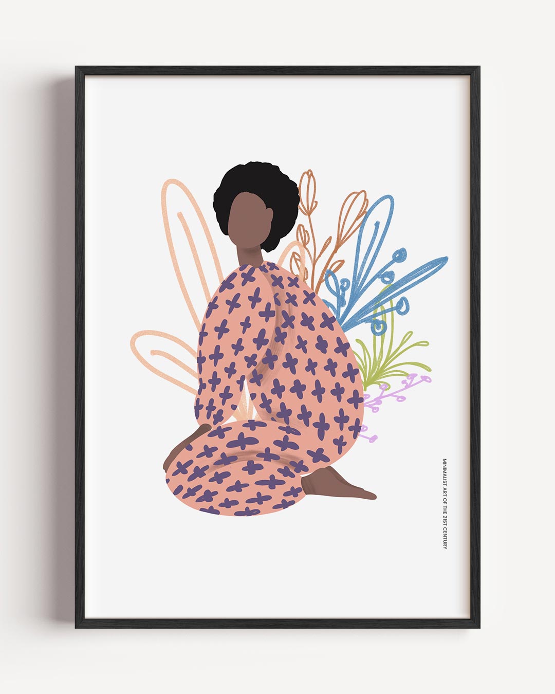 Moderne Vrouwelijke Kracht – bloemen portret poster als wanddecoratie