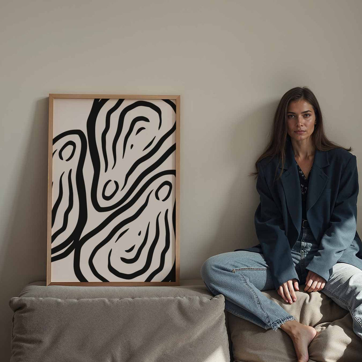 Stijlvolle Abstracte Kunstposter – staande keuken wanddecoratie van WallArtistic