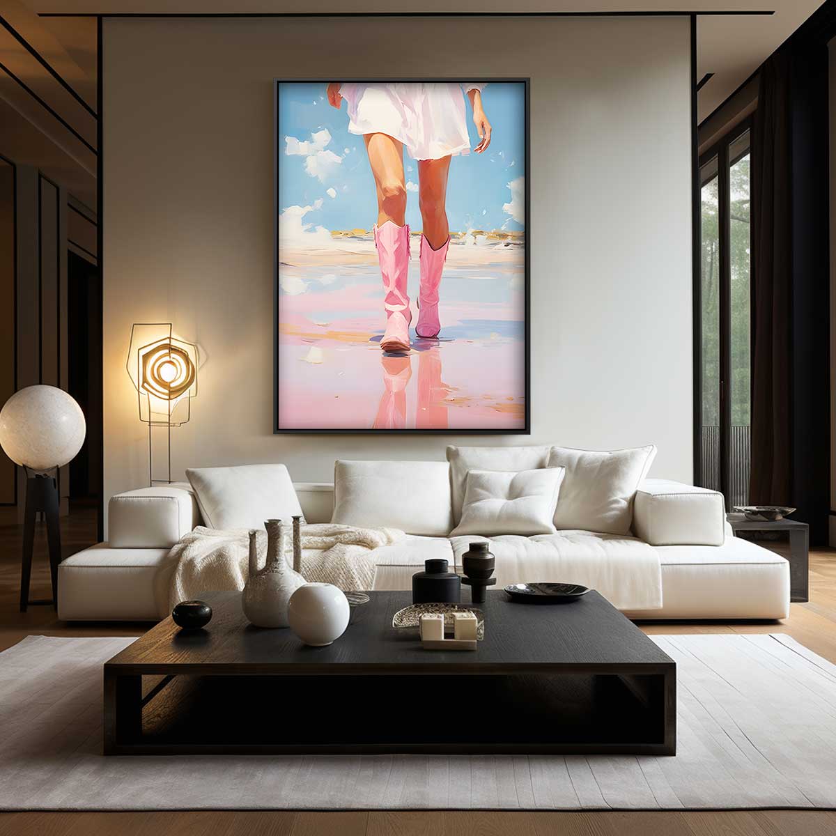 Vrolijk Wandelen – canvas wanddecoratie in portret formaat