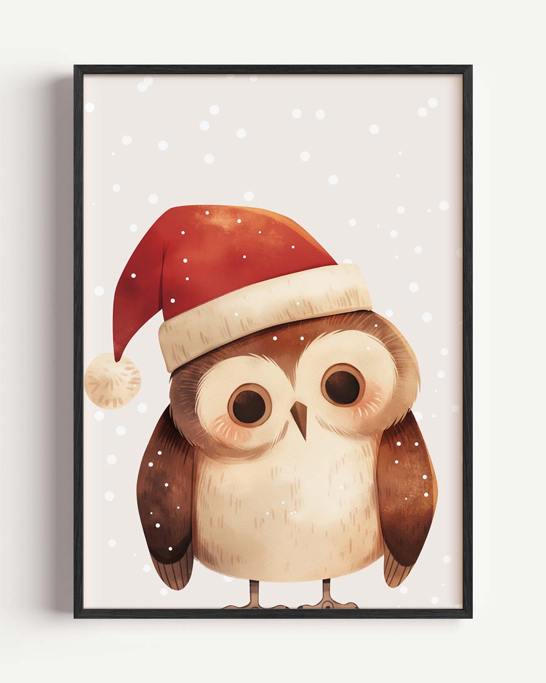 Winterse Uilenposter – kids portret poster als wanddecoratie