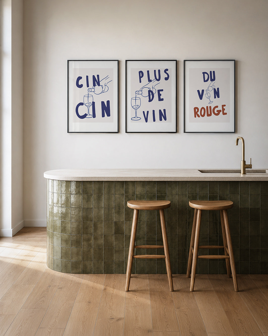 Lijnen en cheers – een speelse compositie met grote, blauwe letters en een eenvoudige – weergave 2