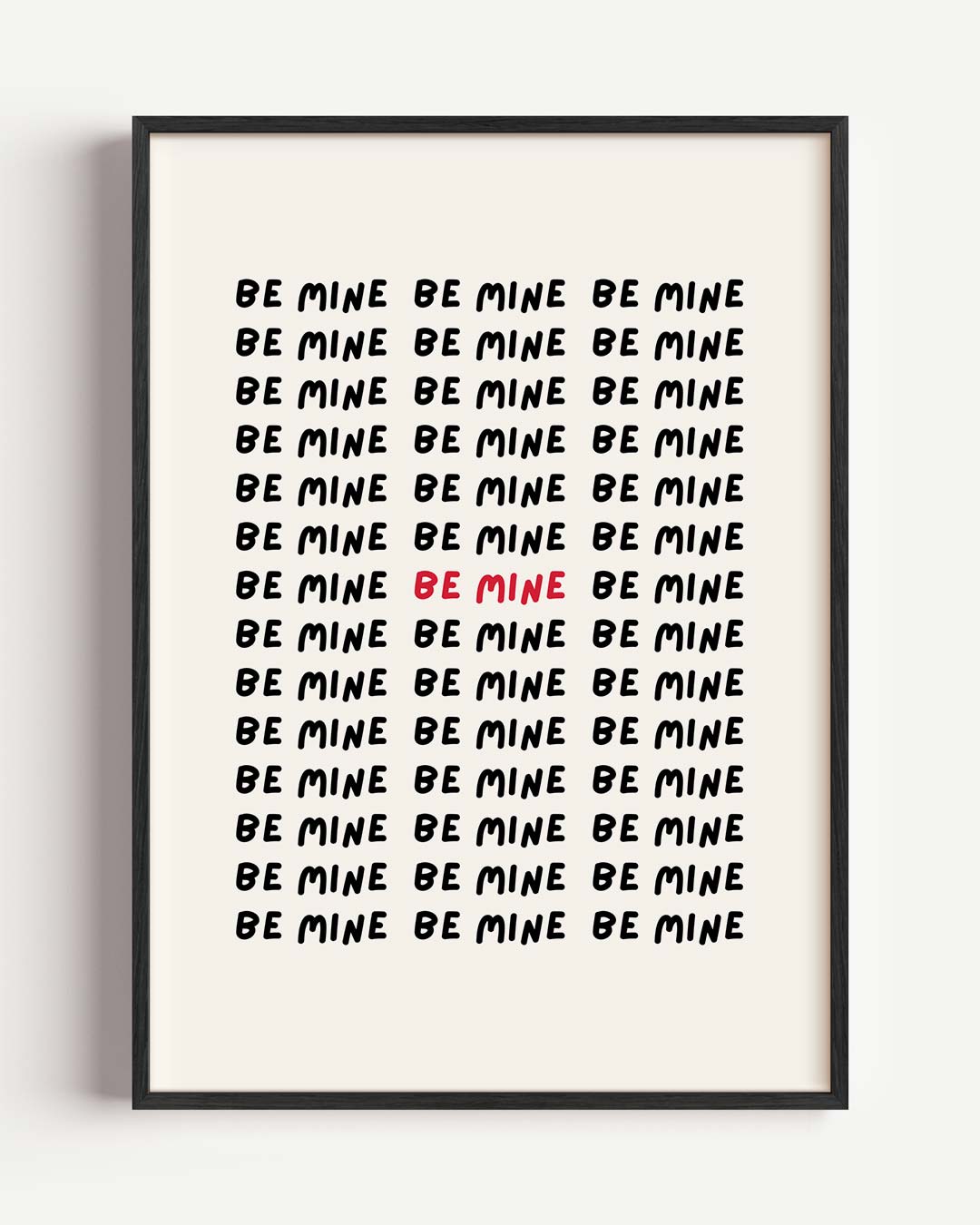 Be Mine Typografie – zomer portret poster als wanddecoratie