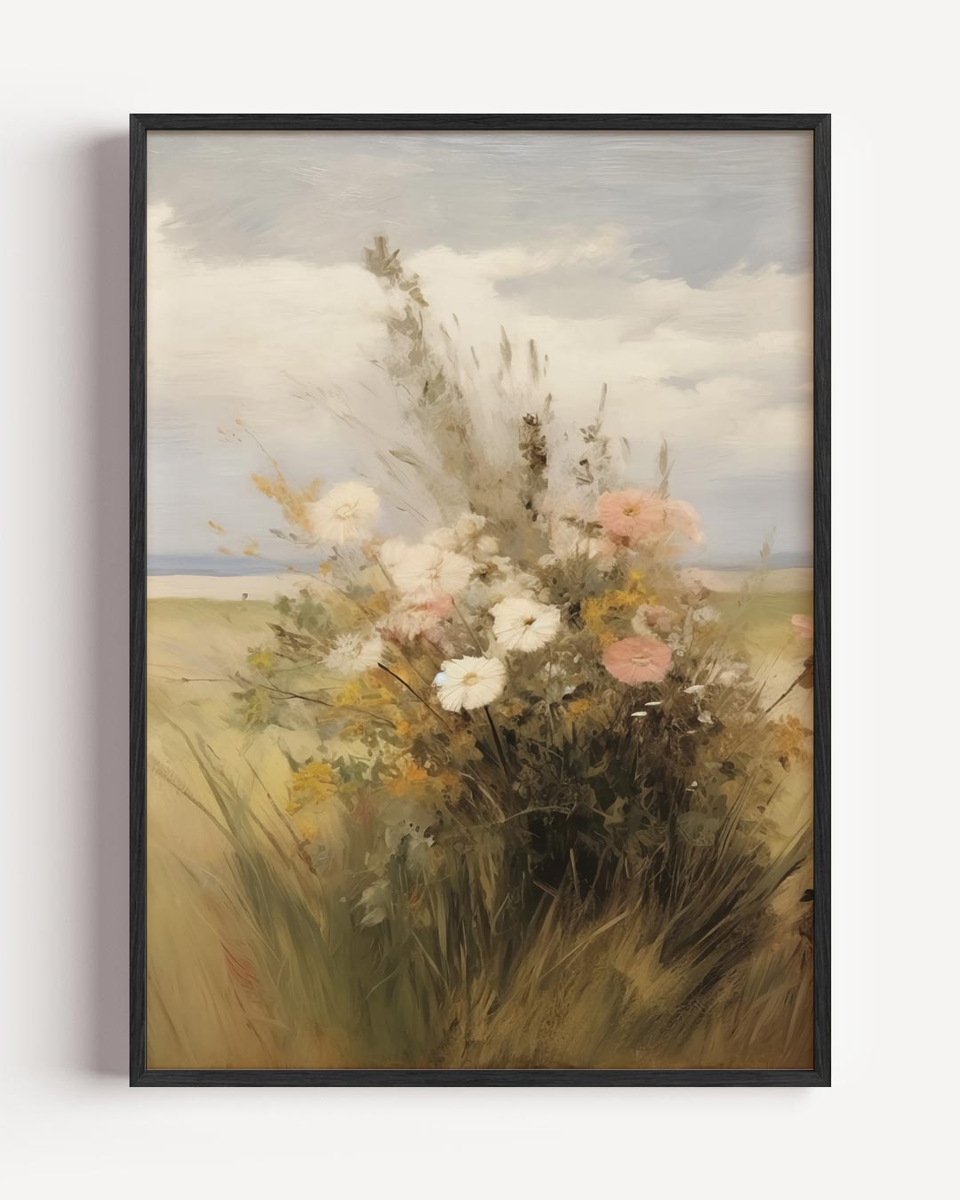 Wild Bloemenveld – vintage portret poster als wanddecoratie