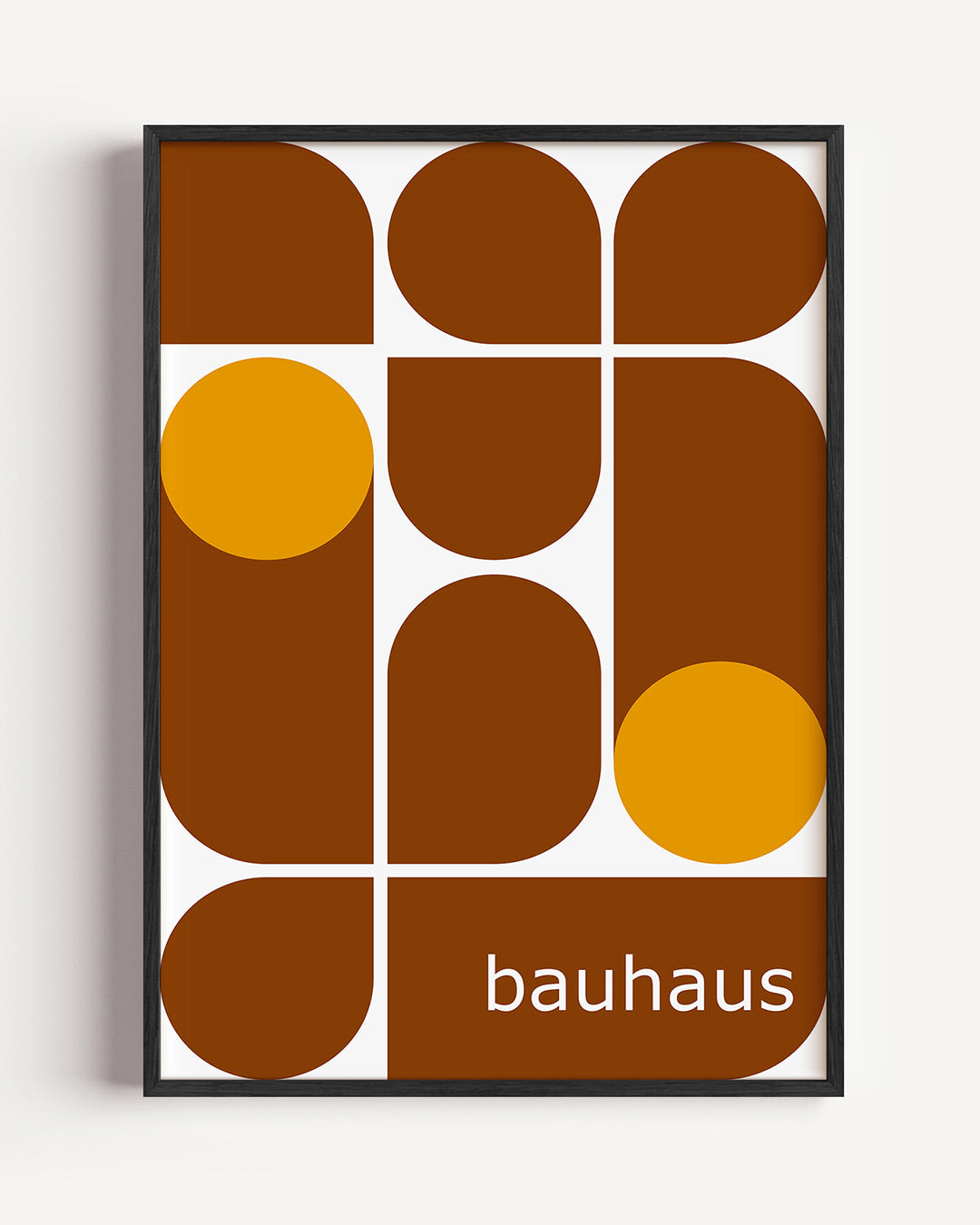 Vorm en balans – staande Bauhaus poster als wanddecoratie