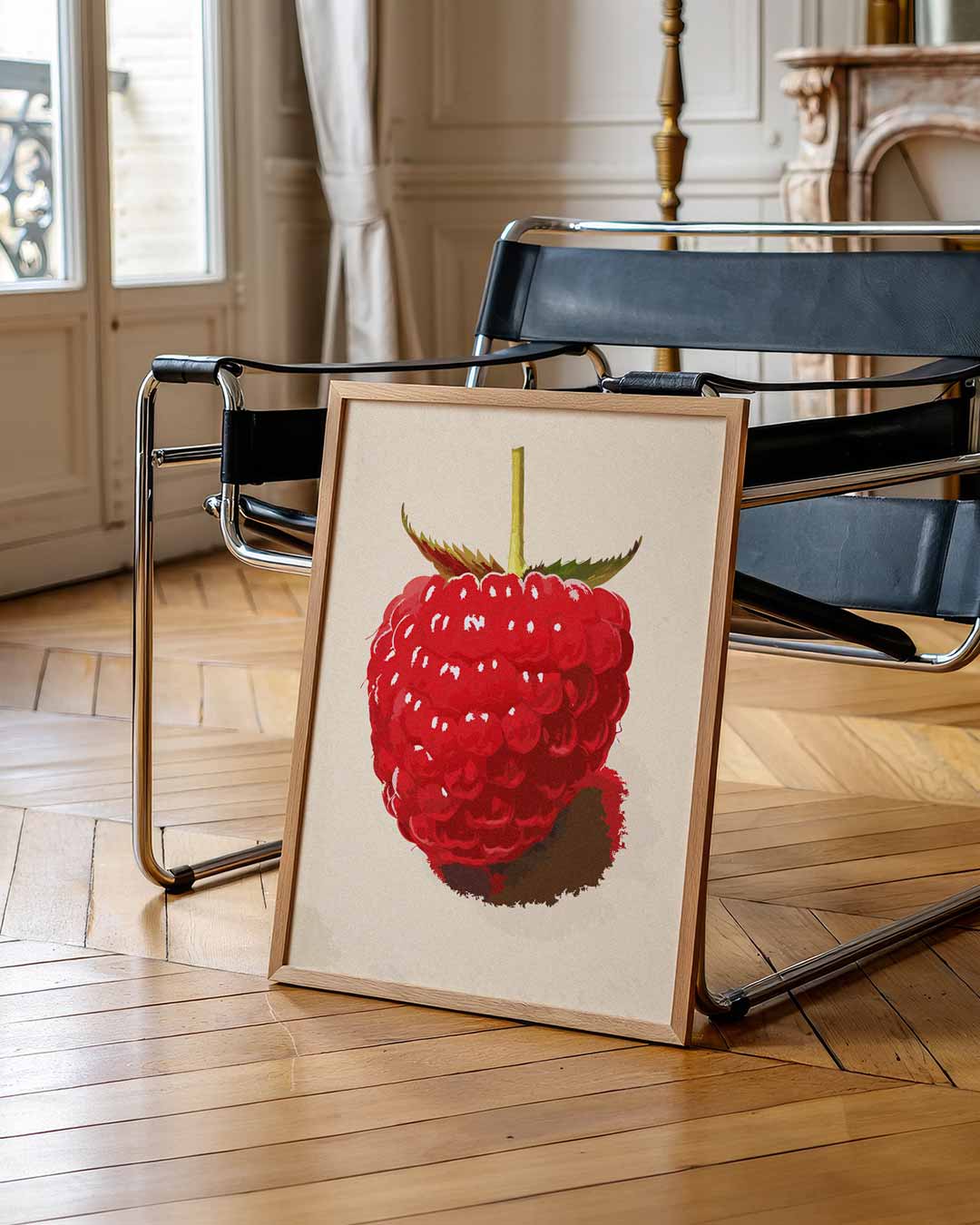 Frisse Frambozenkunst – zomerse wandkunst als portret poster
