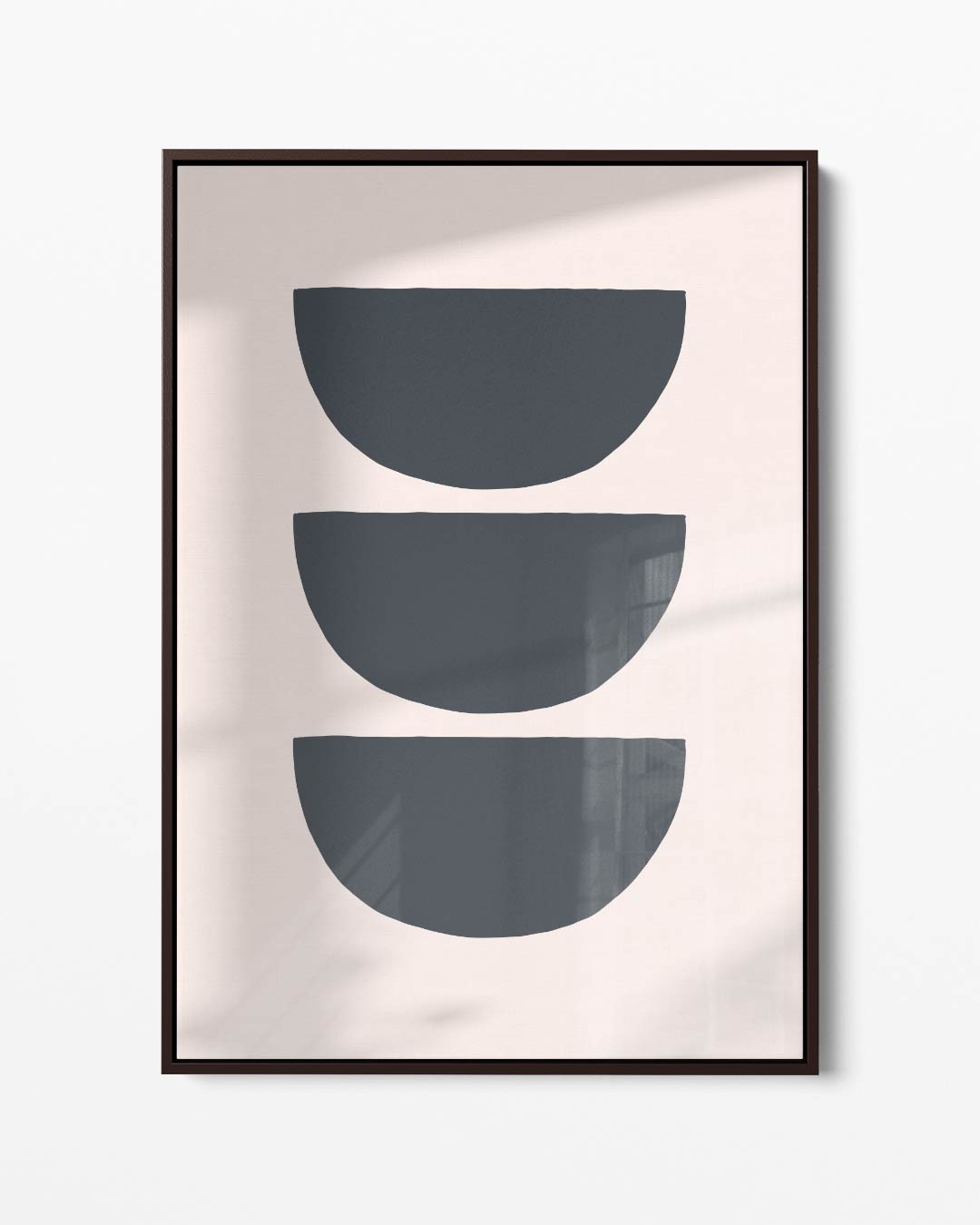 Minimalistisch Drie-Lagen Kunstwerk – portret kunstwerk als wanddecoratie