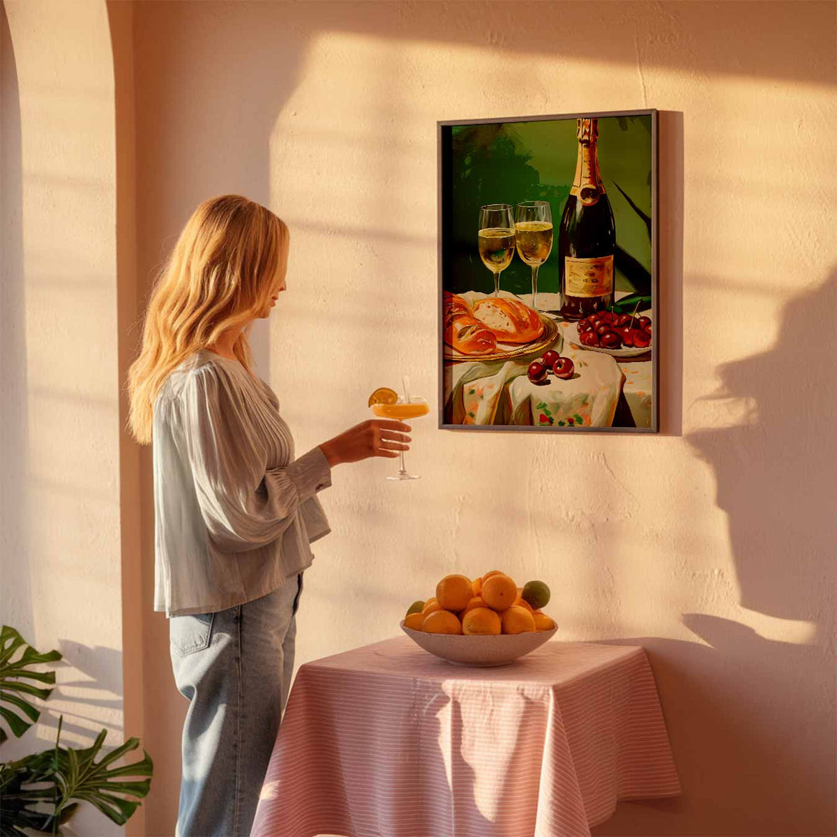 Feestelijke Tafelsfeer – keuken poster als sfeervolle staande wanddecoratie