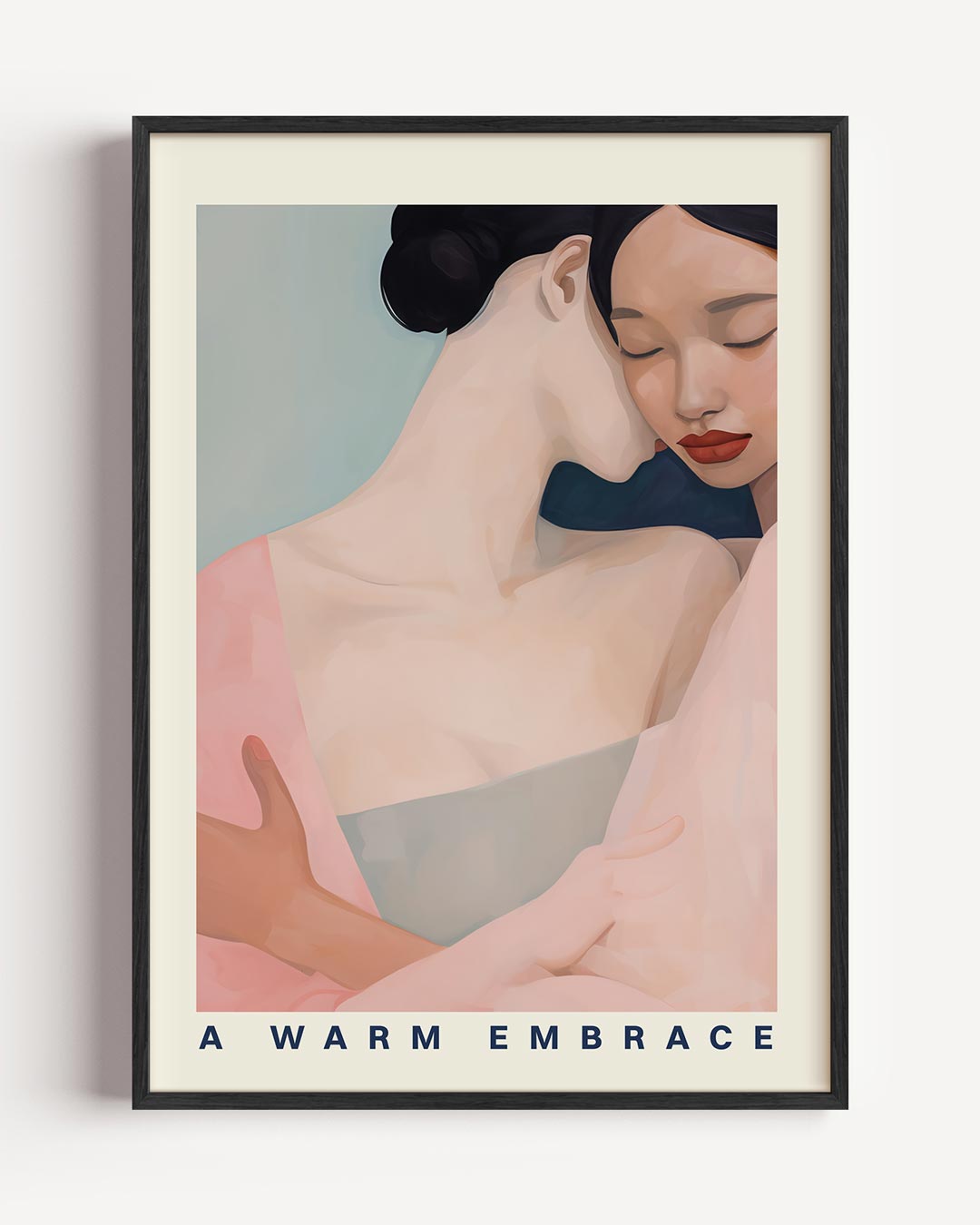 Warme Omhelzing – vrouwelijk portret poster als wanddecoratie