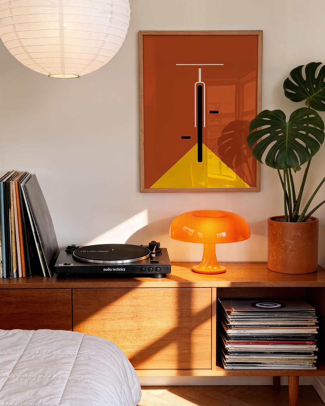 Lijnen en vlakken – moderne Bauhaus wandkunst als poster