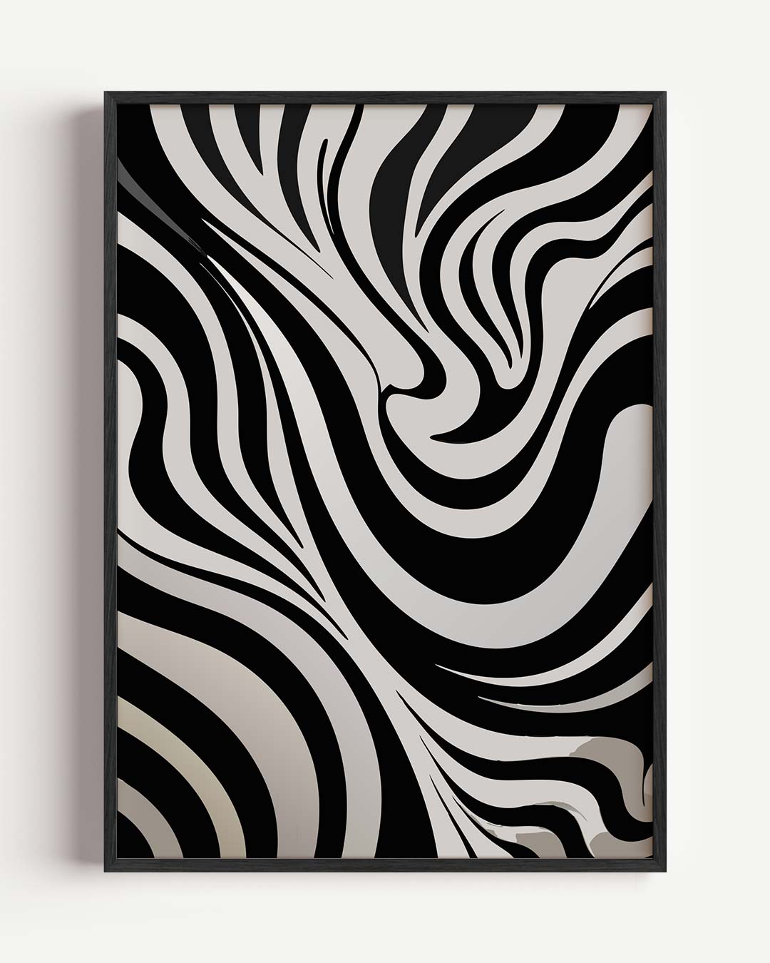 Zwart-Wit Abstracte Zebra – kleurrijke abstracte portret poster als wanddecoratie