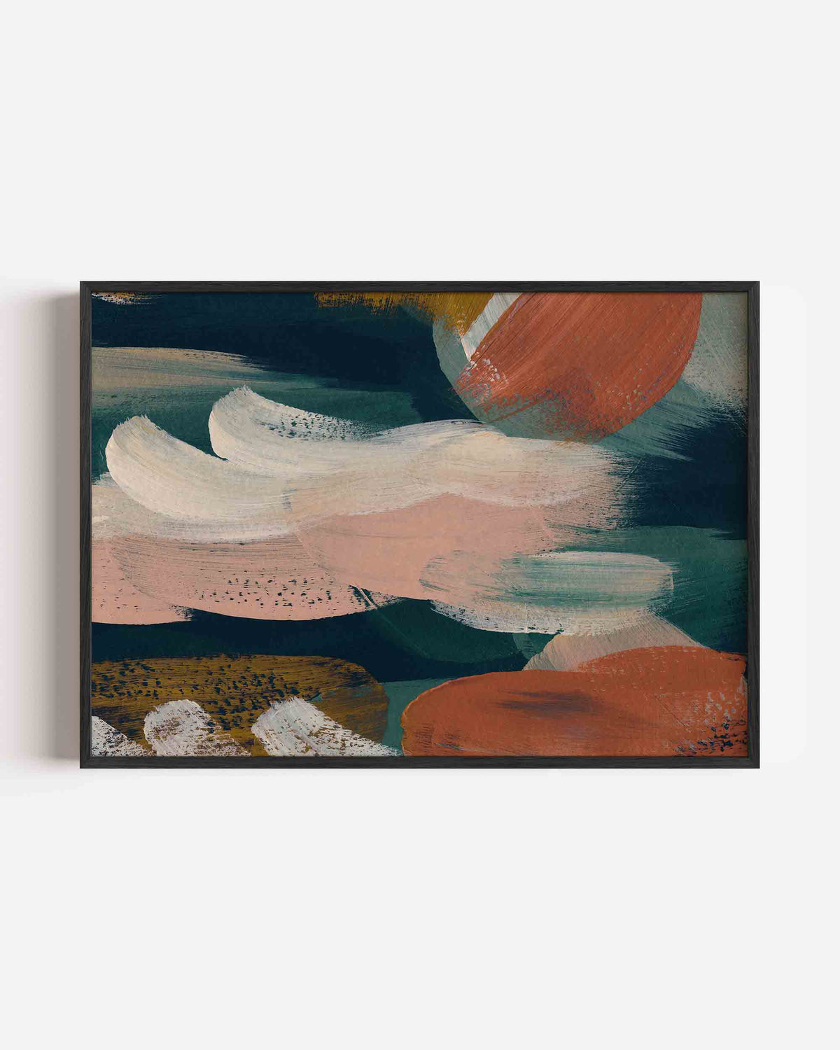Abstracte penseelstreken – schilderkunst landscape poster als wanddecoratie