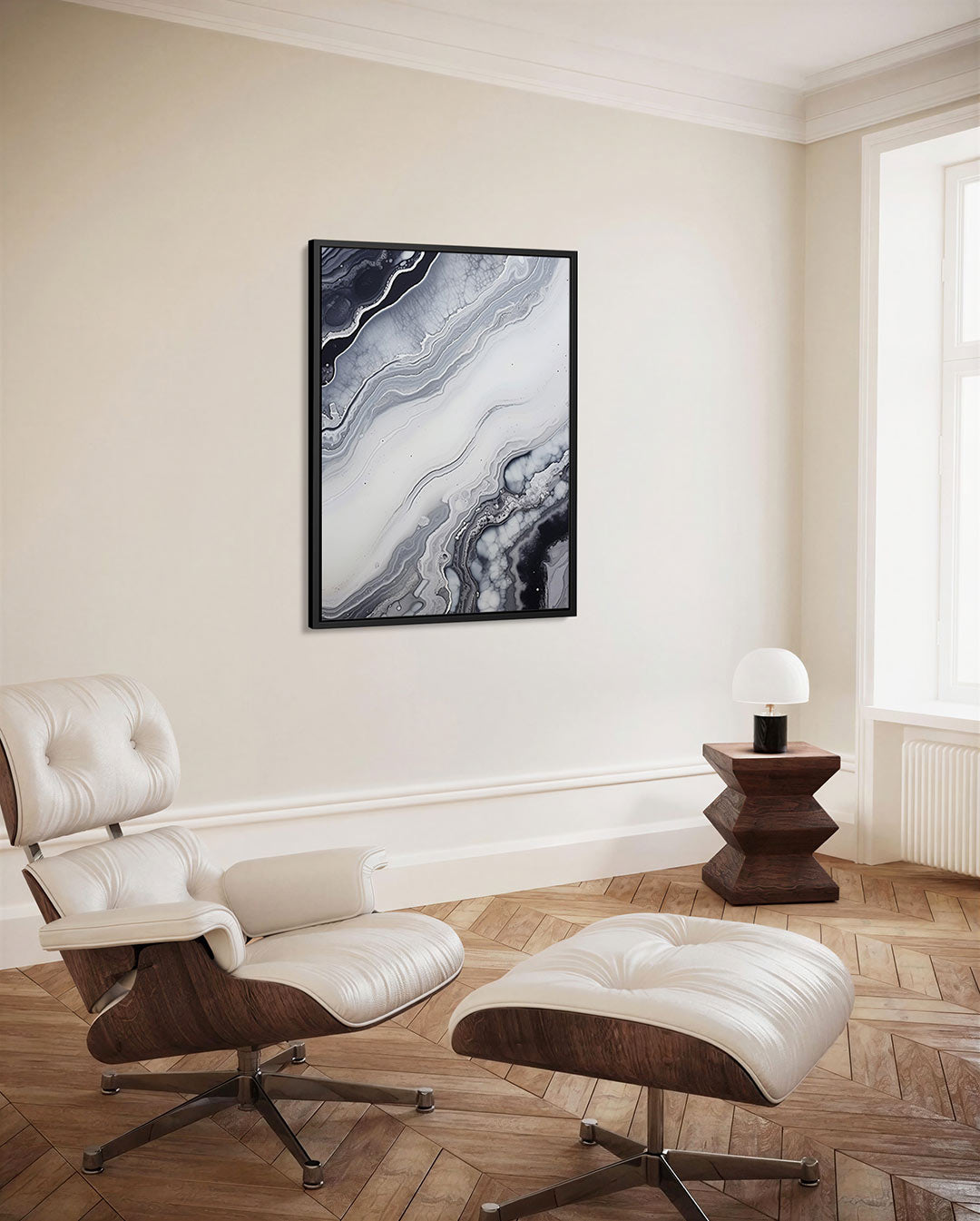 Organische lijnen – staand wanddecoratie kunstwerk