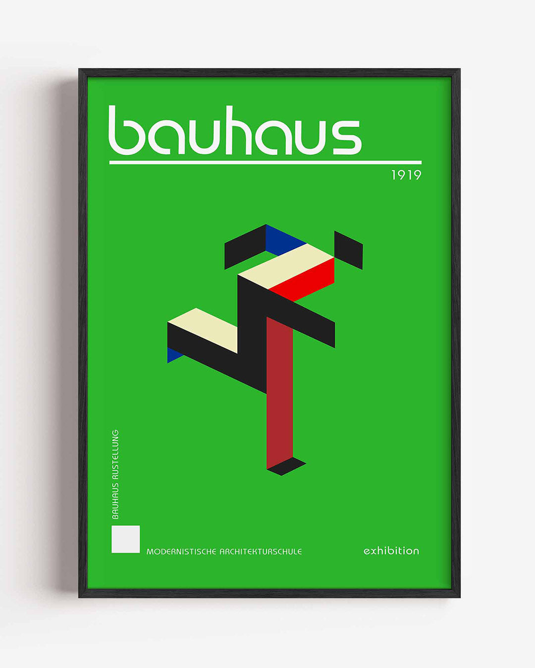 Vorm en kleur – staande Bauhaus poster als wanddecoratie