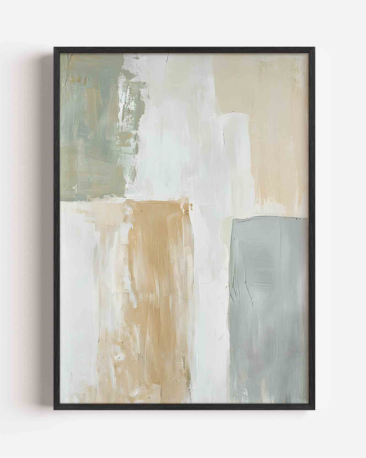 Abstracte beige en grijze vlakken – abstracte textuur portret poster als wanddecoratie