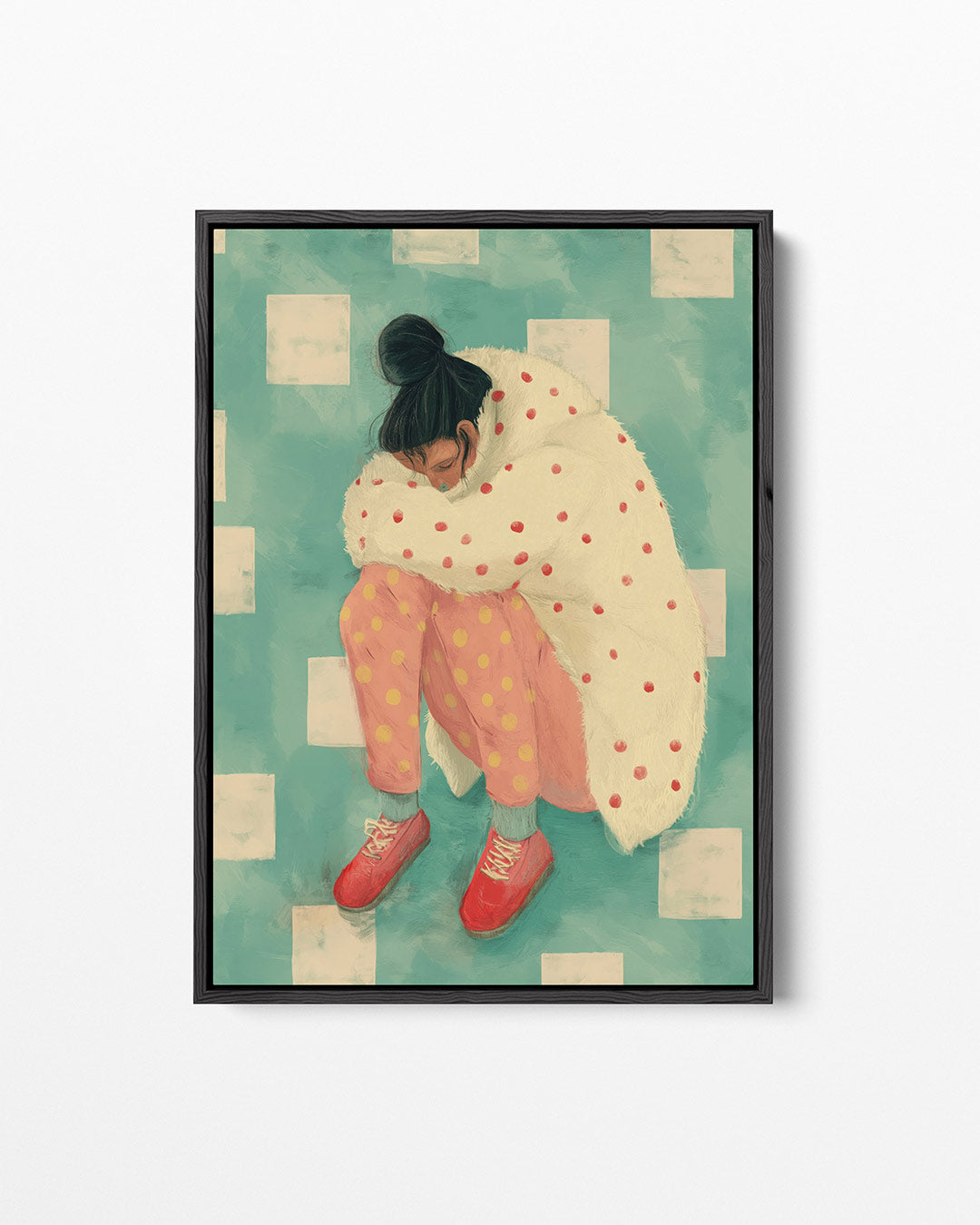 Vrouw in patroon – staand wanddecoratie kunstwerk