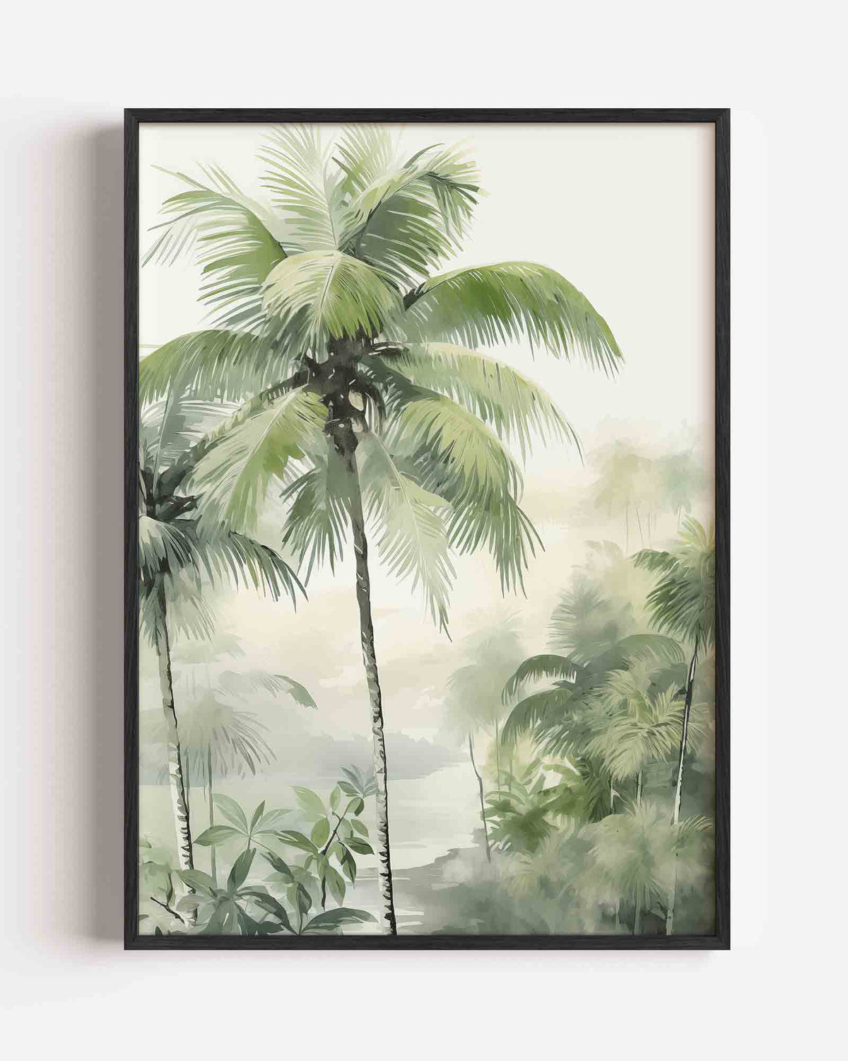 Tropische palmbomen – jungle portret poster als wanddecoratie