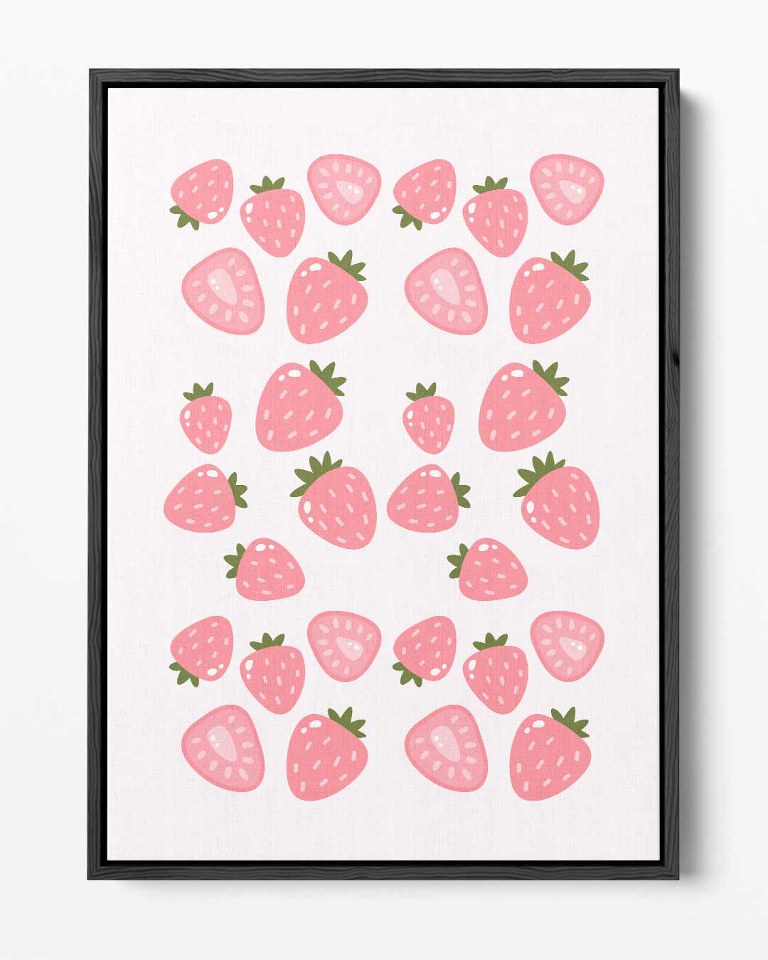 Zoete Aardbeien Herhalingspatroon – portret kunstwerk als wanddecoratie