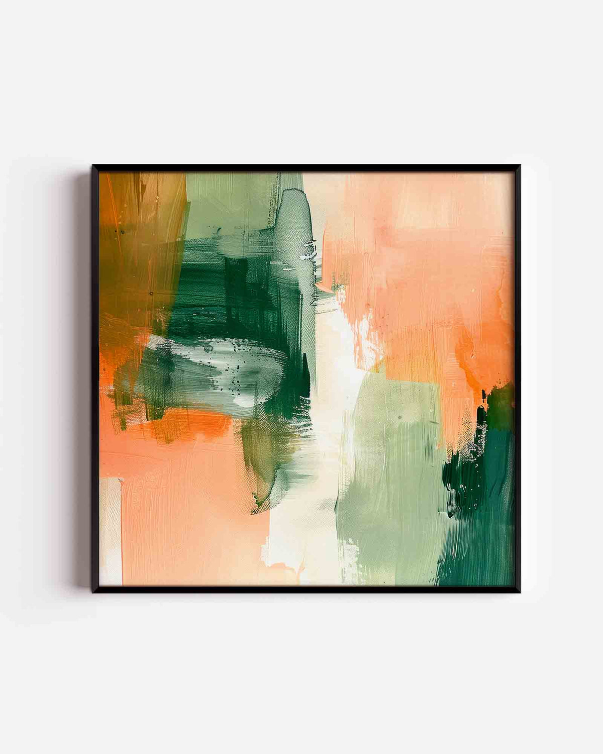 Abstracte penseelstreken – kleurrijke illustratie poster als wanddecoratie