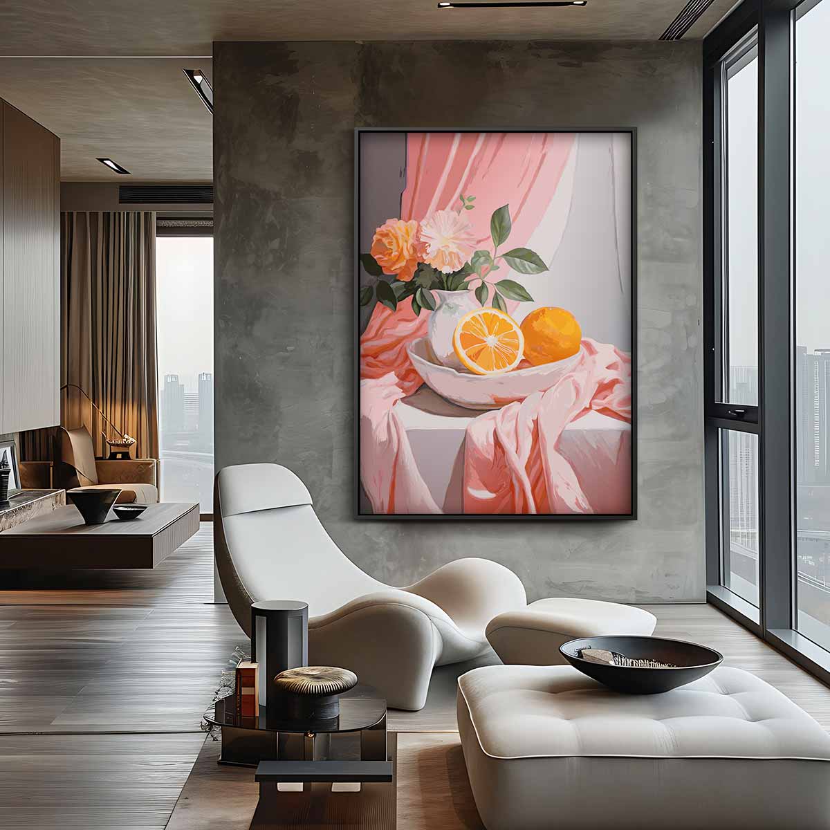 Sfeervolle Stilleven Met Citrus – canvas kunstwerk als wanddecoratie