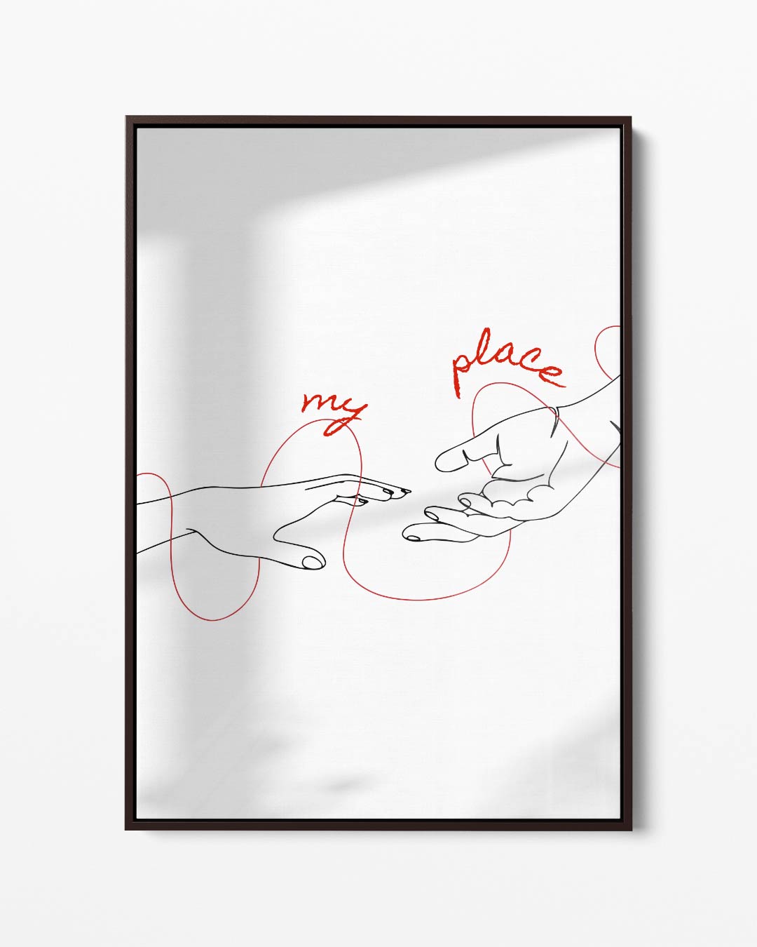 Verbonden Handen – portret kunstwerk als wanddecoratie