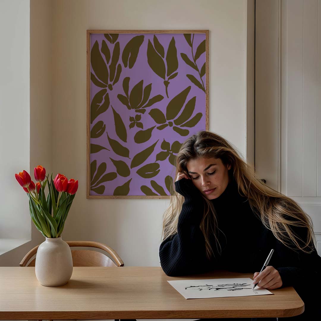 Vrolijke Bloemenpracht – bloemen poster in staand formaat