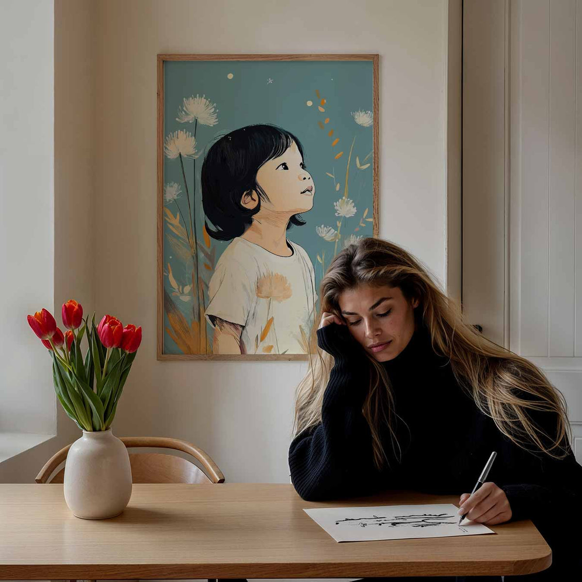 Dromerige Kinderen – Popart poster als moderne urban wanddecoratie