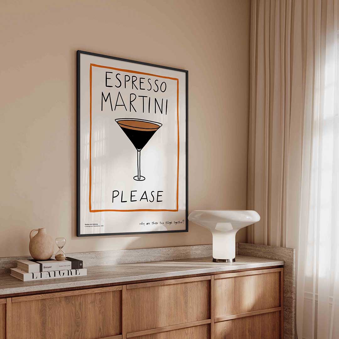 Espresso martini please – urban poster in staand formaat